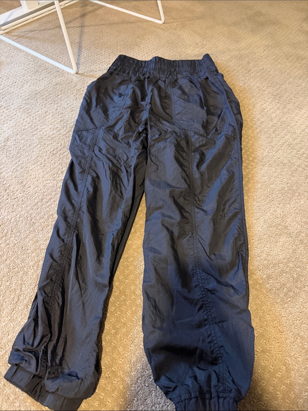 Black Elastic-Waist Jogger Pants